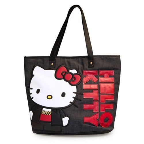 Hello Kitty Red and Black Applique Tote